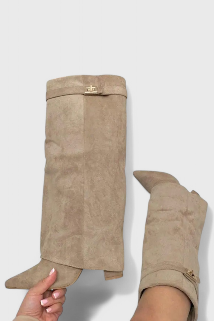 Boots For Women | Knee High Pointed Toe With Slim Heel