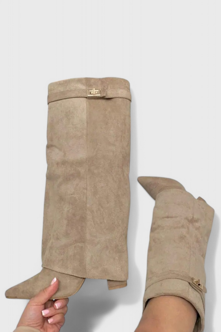 Boots For Women | Knee High Pointed Toe With Slim Heel