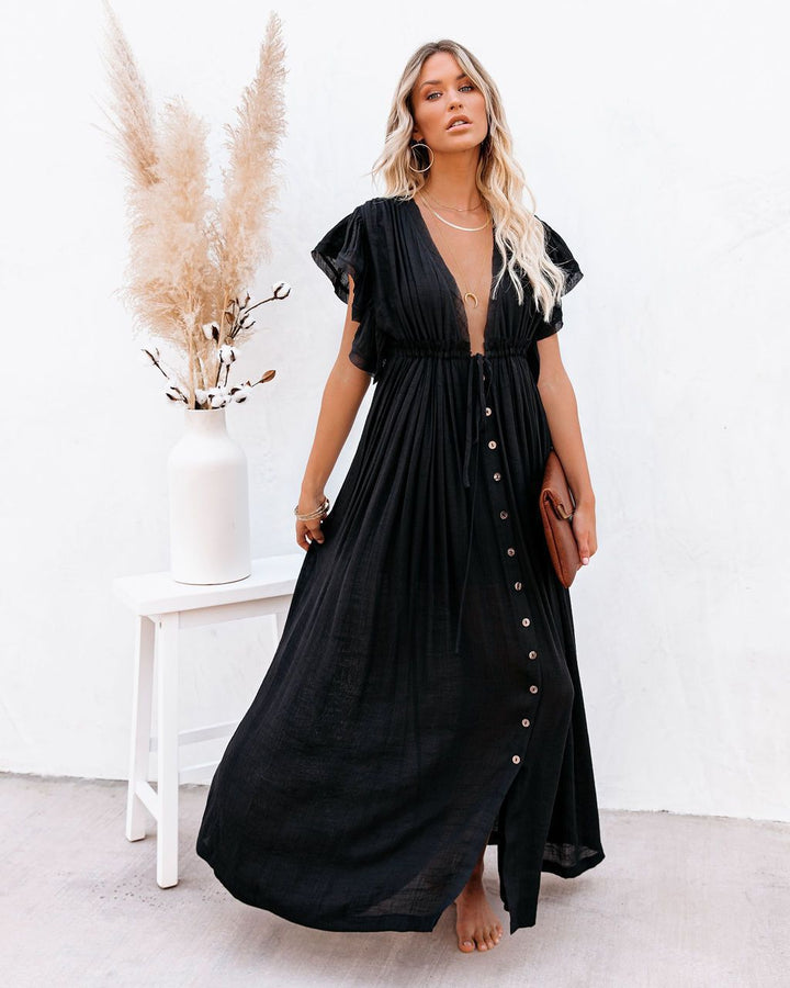 Women's Boho Maxi Dress | Draped