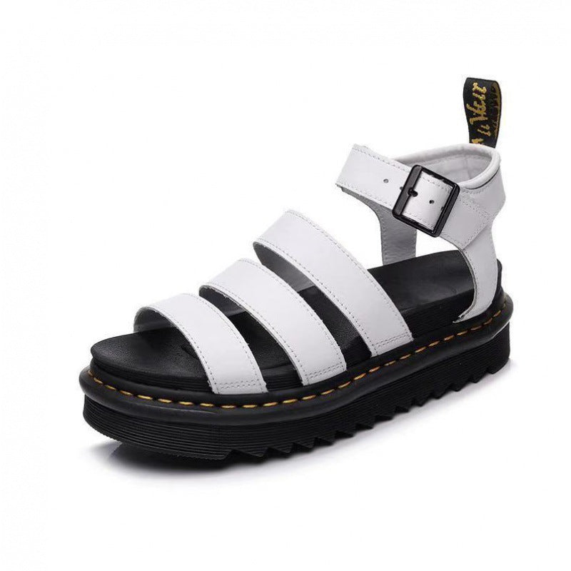 Sandals For Women | Triple Strap Platform Ankle Buckle