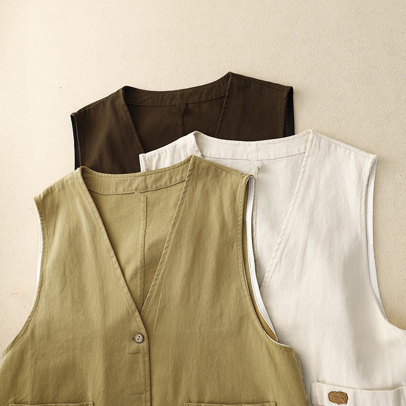 Women’s Vest | Button Front Pocket