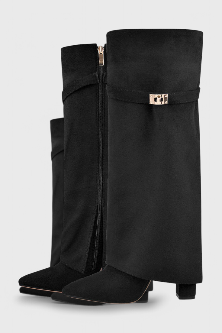 Boots For Women | Knee High Pointed Toe With Slim Heel