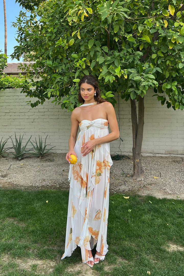 Women's White Maxi Dress | Halter