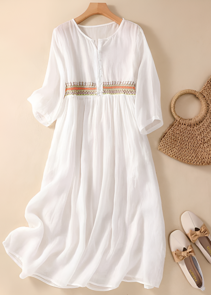 Women's Dress | Embroidered Maxi V-Neck Isabella Patterson Women's Dress | Embroidered Maxi V-Neck Isabella Patterson