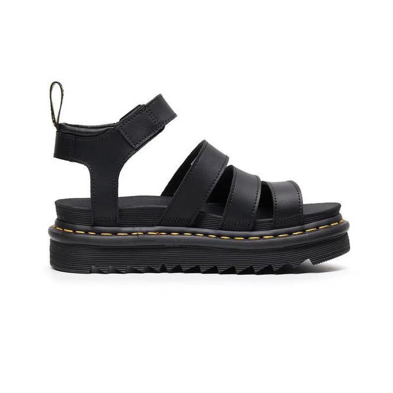 Sandals For Women | Triple Strap Platform Ankle Buckle