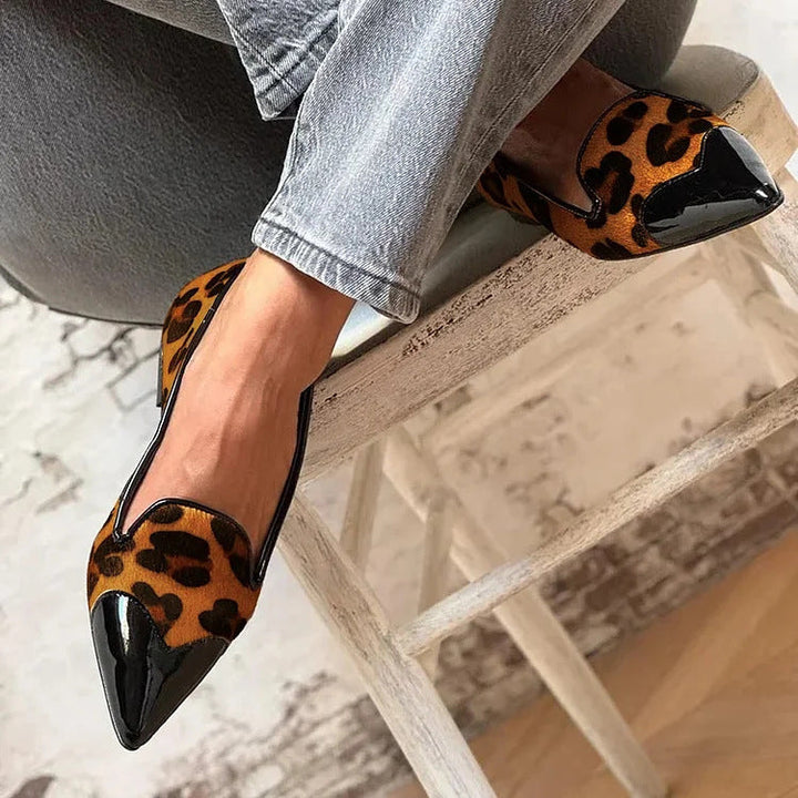 Loafers for Women | Animal Print Pointed Toe