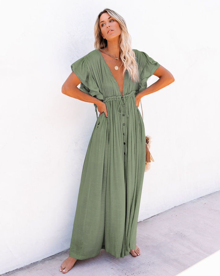Women's Boho Maxi Dress | Draped