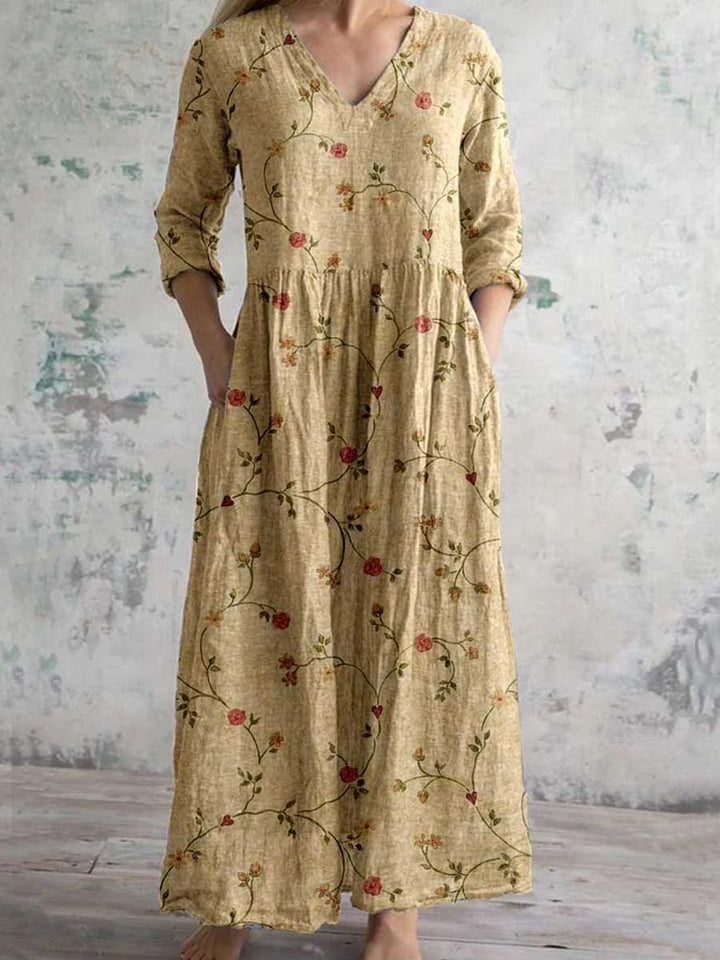Women’s Dress | Floral V-Neck Maxi