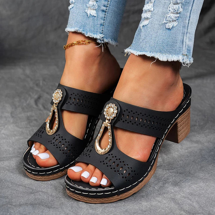 Sandals For Women | Cutout Strap Wedge Shoes