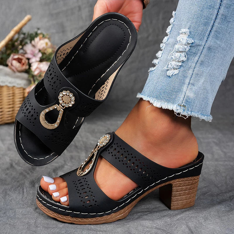 Sandals For Women | Cutout Strap Wedge Shoes