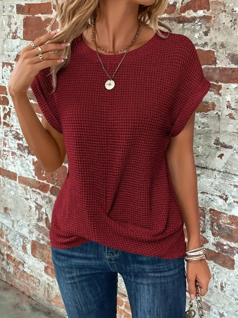 Women’s Top | Twist Waffle Knit