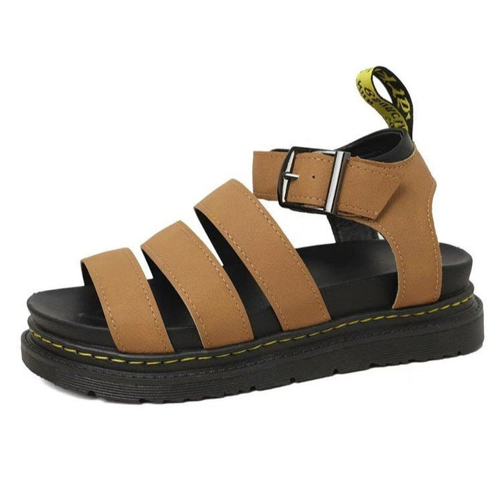 Sandals For Women | Triple Strap Platform Ankle Buckle