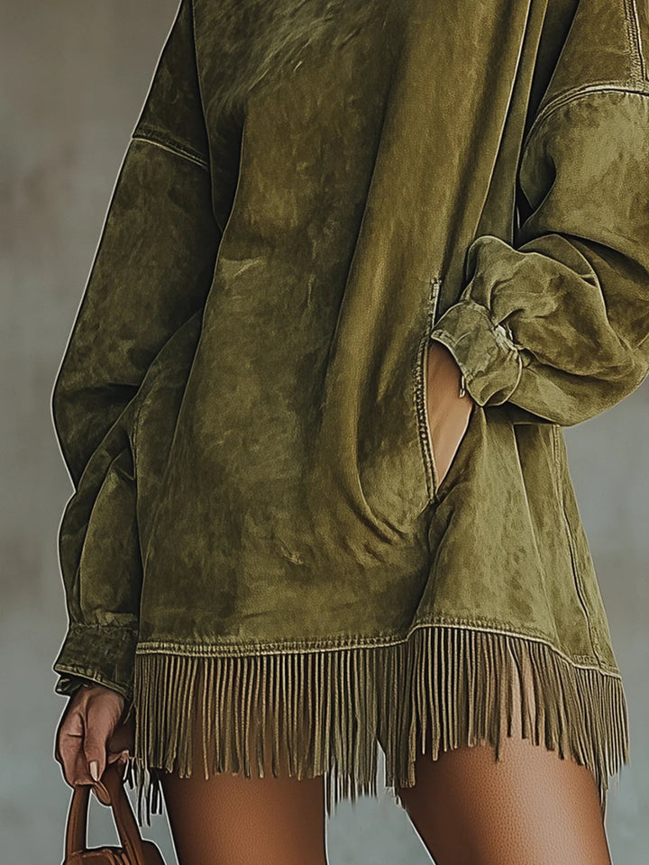 Women's Dress | Fringe Mini High Neck