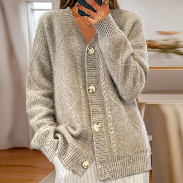 Women’s Cardigan | Cable Button Front