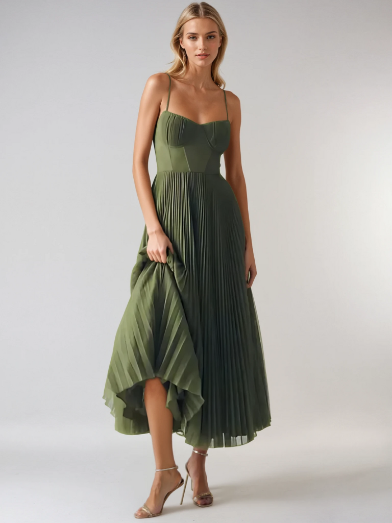Women’s Dress | Sleeveless Pleated Maxi