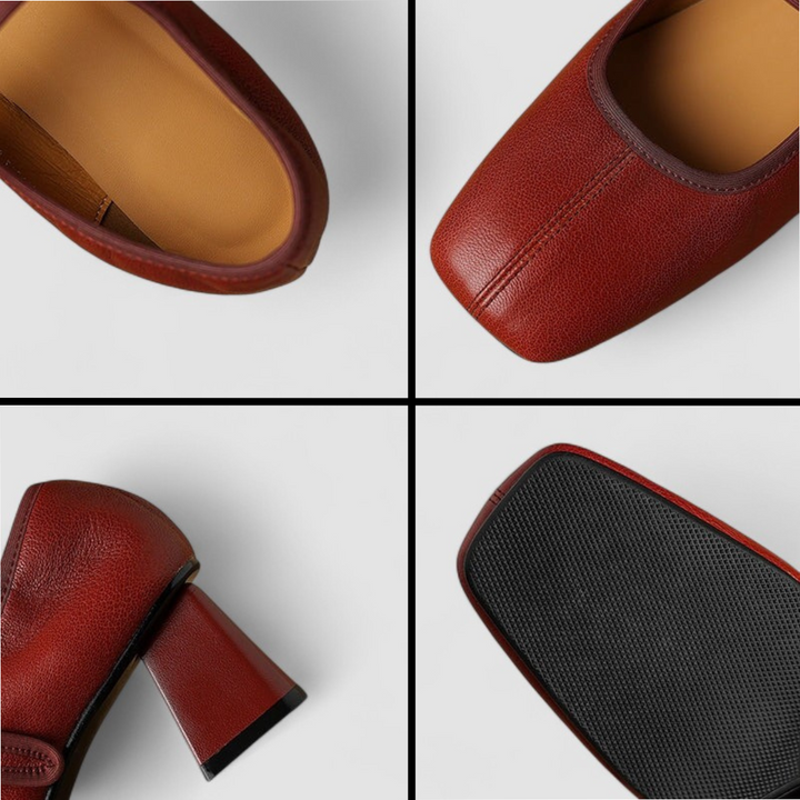 Block Heels For Women | Closed Toe Strap Detail