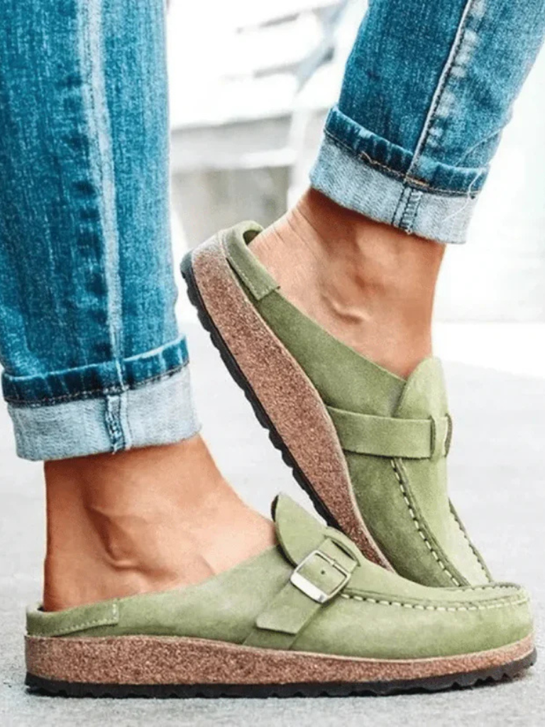 Loafers For Women | Buckle Strap Closed Toe