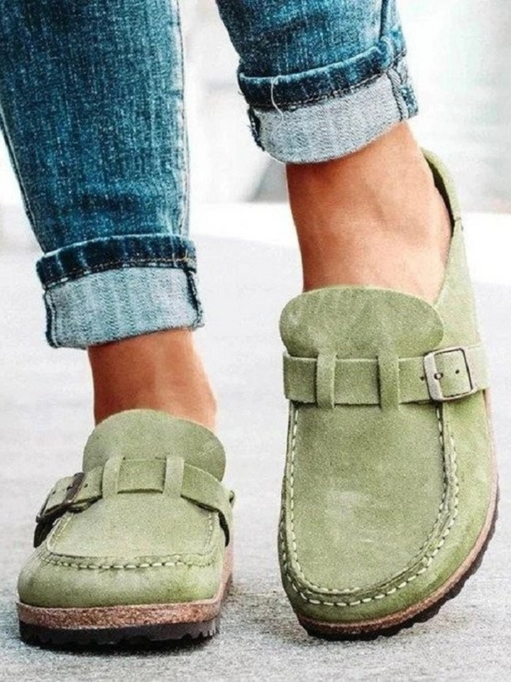 Loafers For Women | Buckle Strap Closed Toe