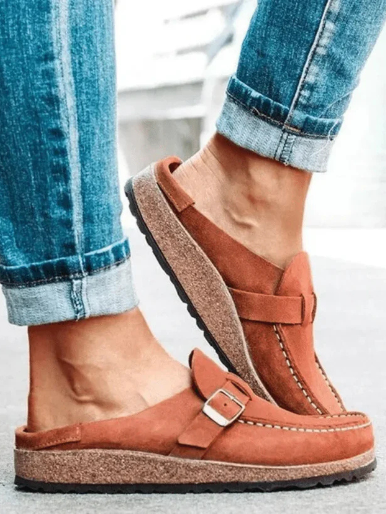 Loafers For Women | Buckle Strap Closed Toe
