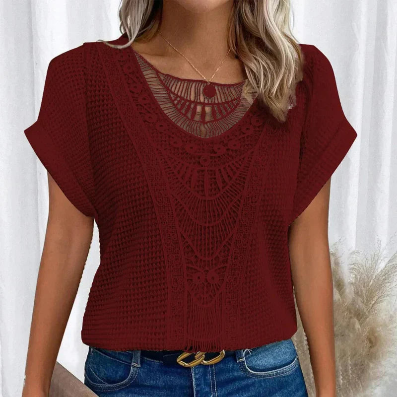 Women's Blouse | Decorative Crochet-Style