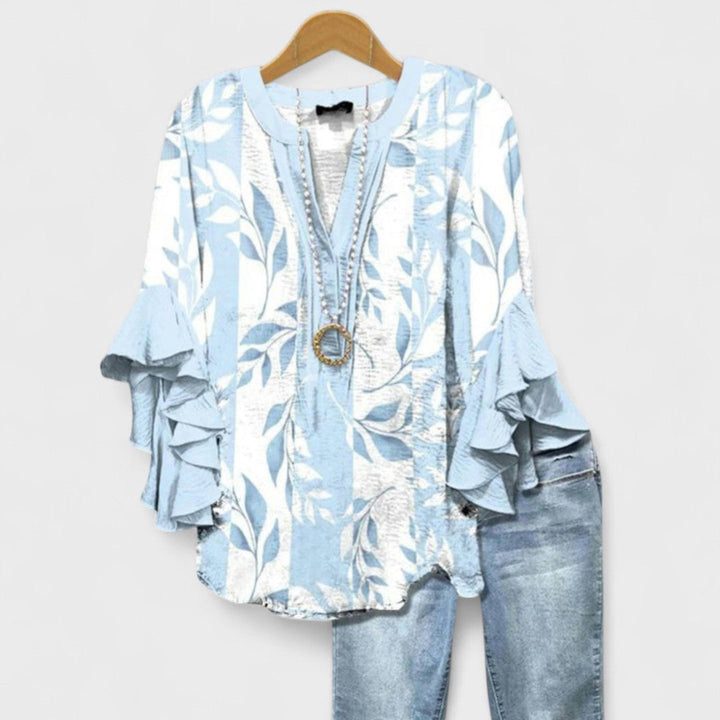Women’s Blouse | V-Neck Ruffle Sleeve