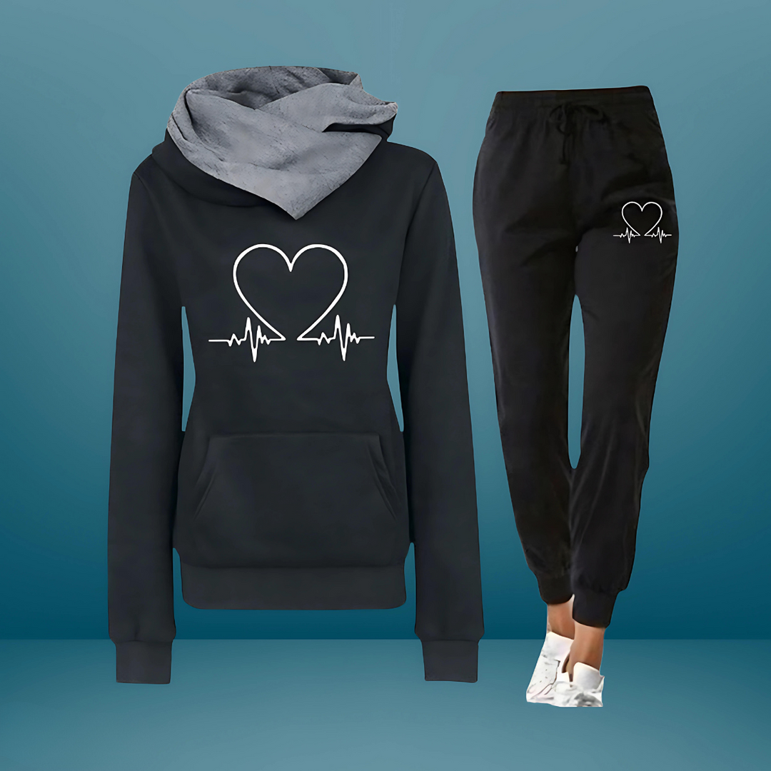 Women's Two-Piece Set | Hoodie And Jogger Graphic Print