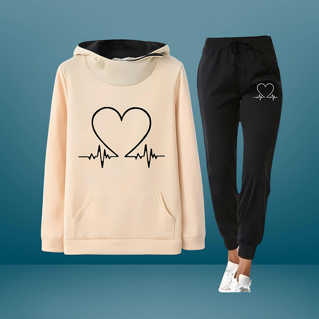 Women's Two-Piece Set | Hoodie And Jogger Graphic Print