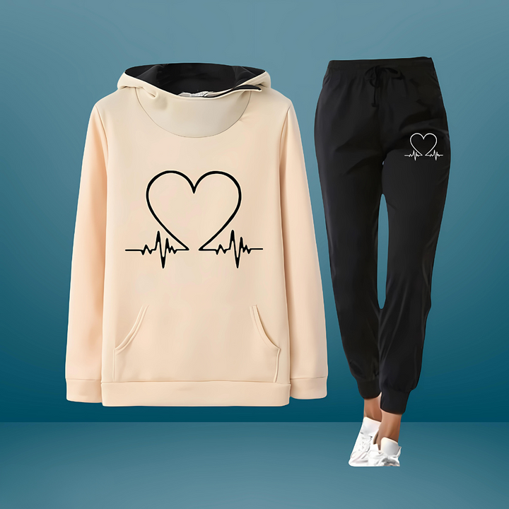 Women's Two-Piece Set | Hoodie And Jogger Graphic Print