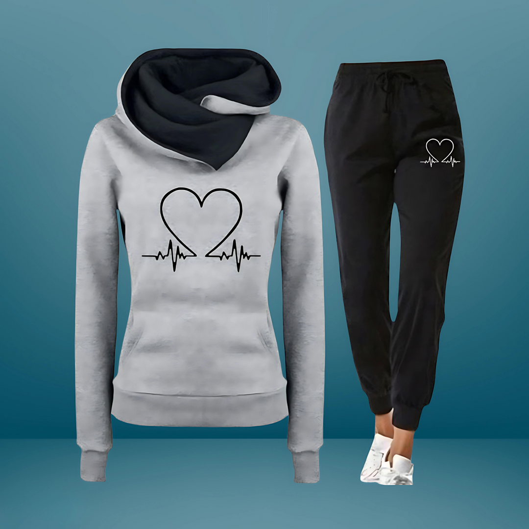Women's Two-Piece Set | Hoodie And Jogger Graphic Print