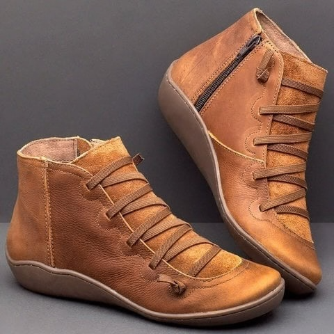 Boots for Women | Lace-Up Ankle Style with Side Zipper