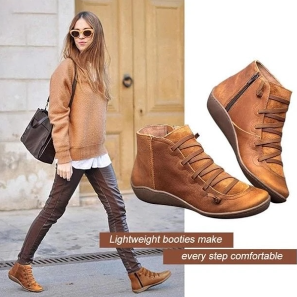 Boots for Women | Lace-Up Ankle Style with Side Zipper