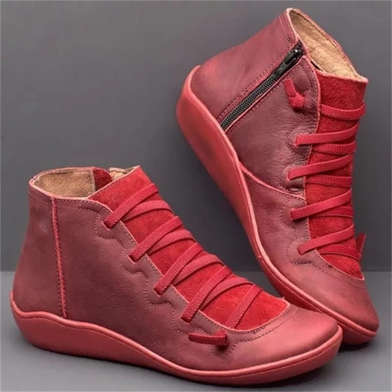 Boots for Women | Lace-Up Ankle Style with Side Zipper