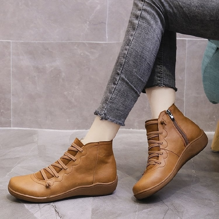 Boots for Women | Lace-Up Ankle Style with Side Zipper