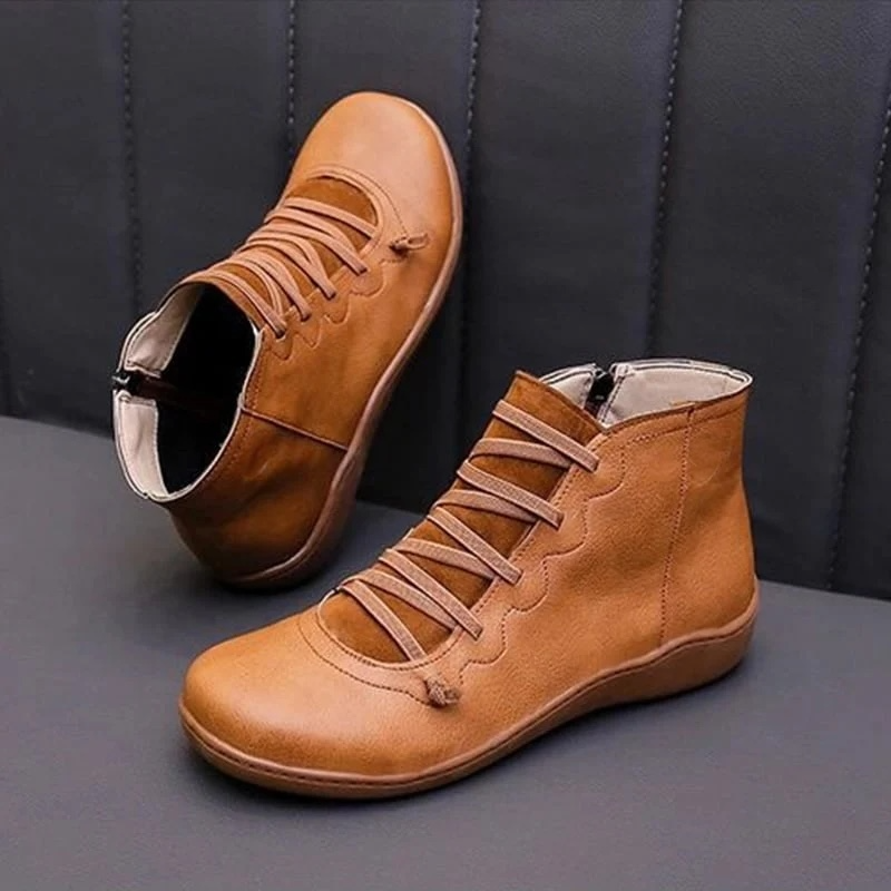 Boots for Women | Lace-Up Ankle Style with Side Zipper