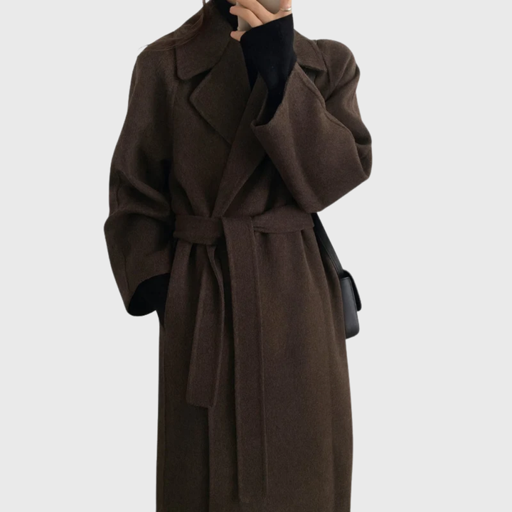 Women’s Coat | Longline Belted Lapel