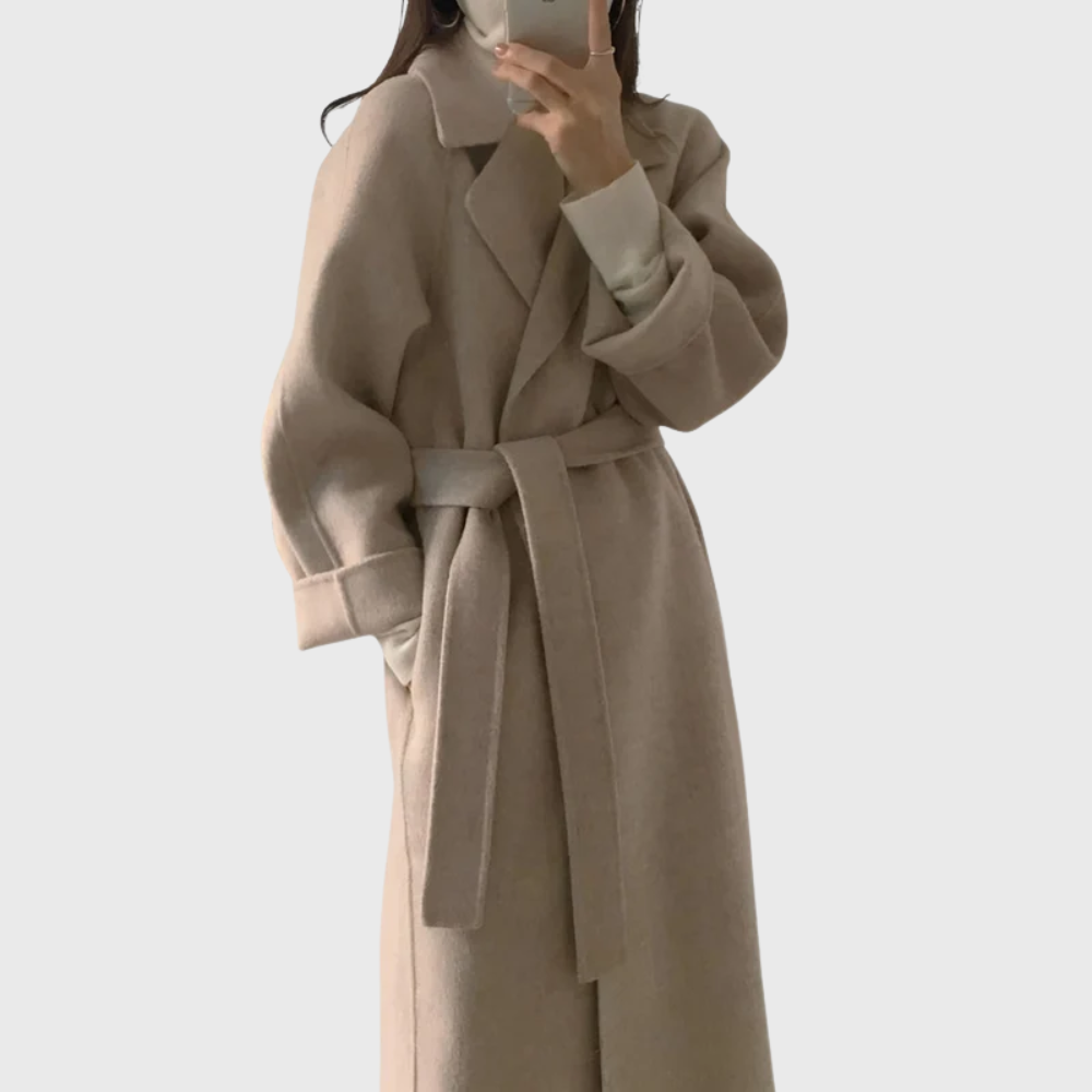 Women’s Coat | Longline Belted Lapel