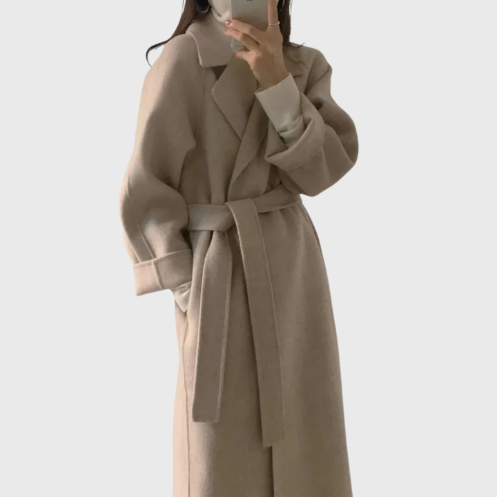Women’s Coat | Longline Belted Lapel
