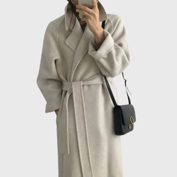 Women’s Coat | Longline Belted Lapel
