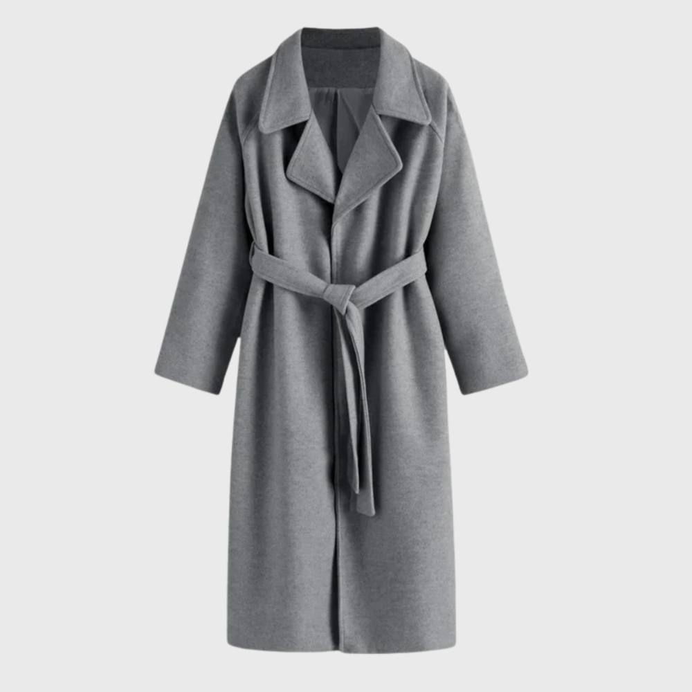 Women’s Coat | Longline Belted Lapel