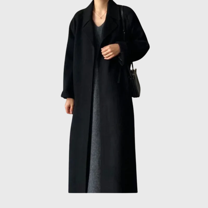 Women’s Coat | Longline Belted Lapel