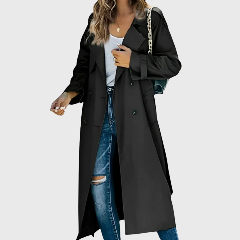 Women’s Coat | Longline Trench Double Breasted