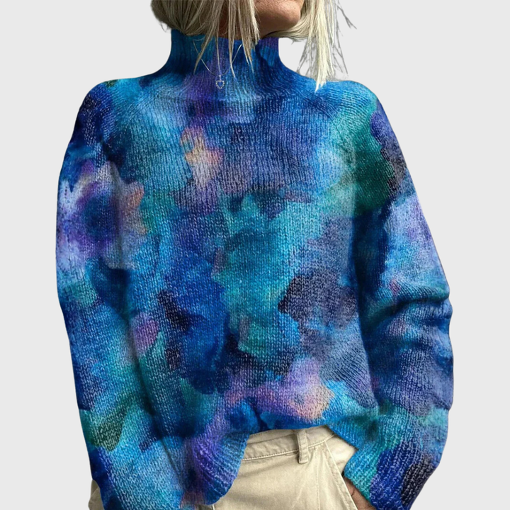Women's Sweater | Printed Turtleneck