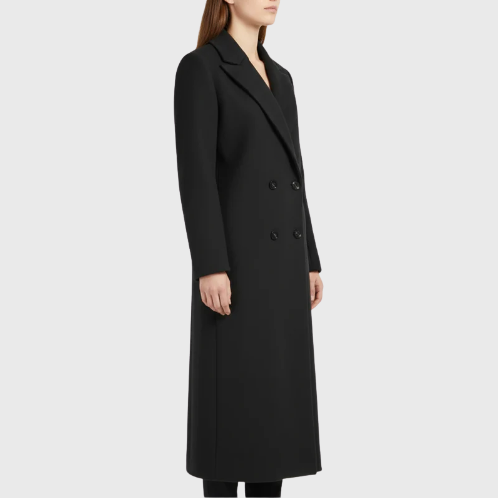 Women’s Coat | Longline Trench Lapel Front