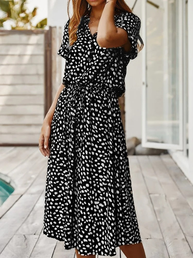 Women’s Summer Dress | Animal Print Midi