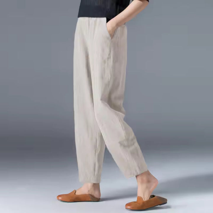 Women's Summer Trousers | Tapered Leg Cut