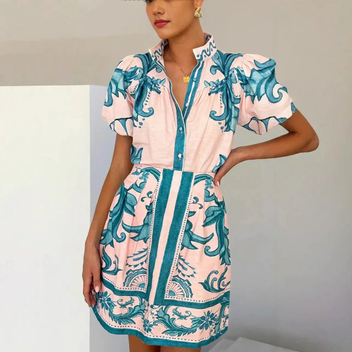 Women's Mini Sundress | Puff Sleeve Floral