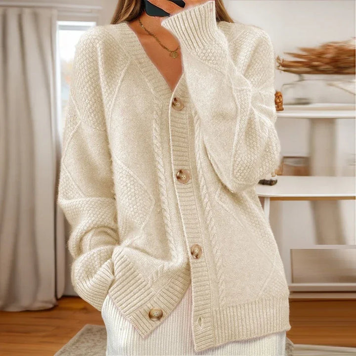 Women’s Cardigan | Cable Button Front