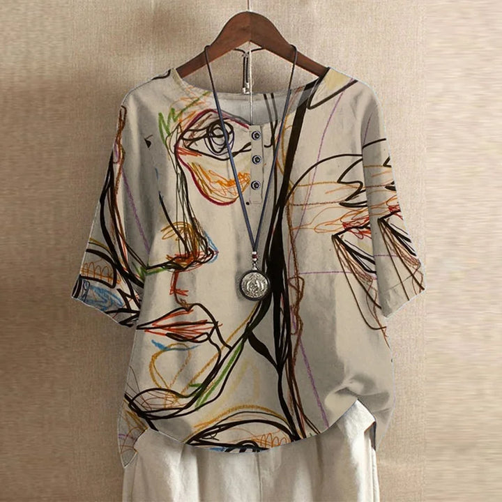 Women’s Blouse | Retro-Inspired with Print