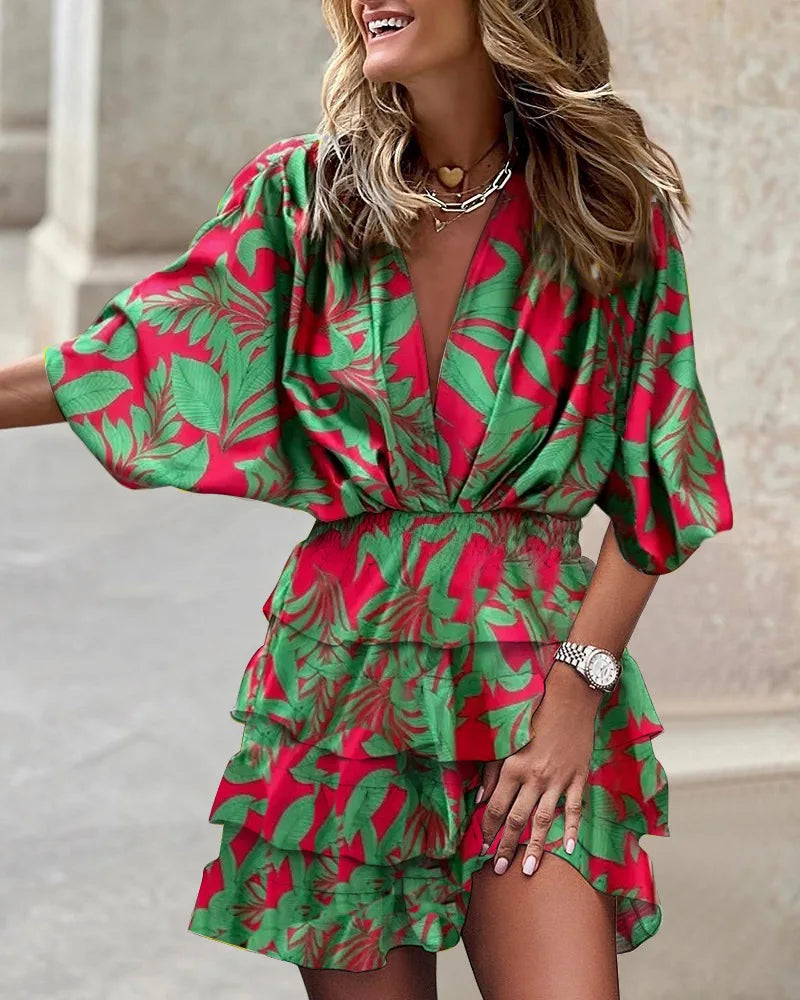 Women's Boho Dress | Tiered Ruffled