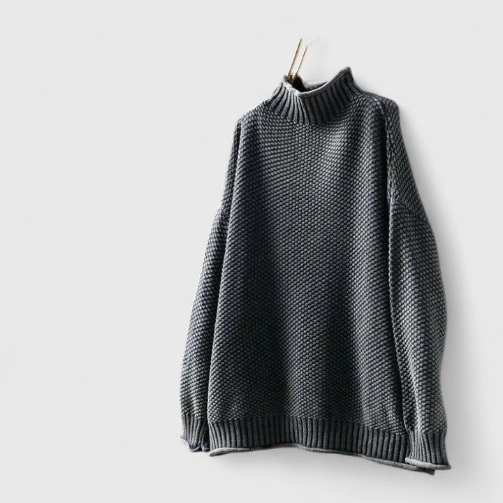 Women’s Sweater | Textured Mock Neck